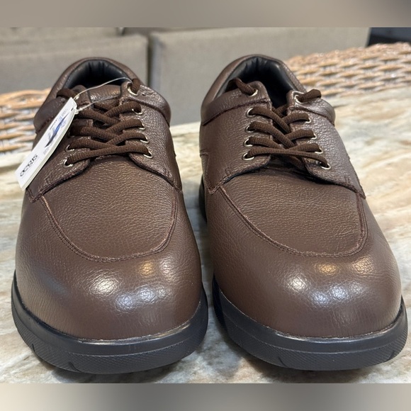 NWT Men’s DREW Walker II brown leather orthopedic oxfords- Size 16 Wide 4W main image 5